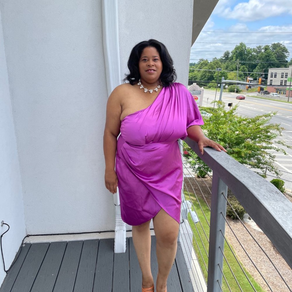 Purple One Shoulder Dress